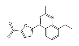 8-ethyl-2-methyl-4-(5-nitrofuran-2-yl)quinoline结构式