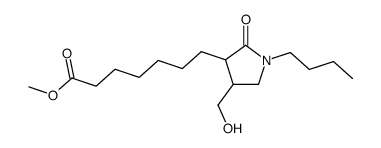7-(1-Butyl-4-hydroxymethyl-2-oxo-pyrrolidin-3-yl)-heptanoic acid methyl ester结构式