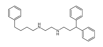 N'-(3,3-diphenylpropyl)-N-(4-phenylbutyl)ethane-1,2-diamine结构式