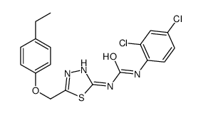 1-(2,4-dichlorophenyl)-3-[5-[(4-ethylphenoxy)methyl]-1,3,4-thiadiazol-2-yl]urea结构式