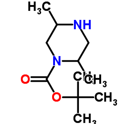 tert-butyl 2,5-dimethylpiperazine-1-carboxylate结构式