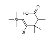 4-bromo-2,3,3-trimethyl-5-trimethylsilylpent-4-enoic acid Structure