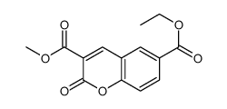 2-Oxo-α-chromene-3,6-dicarboxylic acid 6-ethyl 3-methyl ester Structure