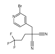 2-[(2-bromopyridin-4-yl)methyl]-2-(3,3,3-trifluoropropyl)propanedinitrile结构式