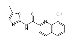 8-hydroxy-N-(5-methyl-1,3-thiazol-2-yl)quinoline-2-carboxamide Structure