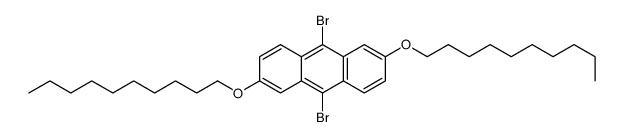 9,10-dibromo-2,6-didecoxyanthracene结构式