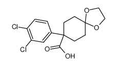 8-(3,4-Dichloro-phenyl)-1,4-dioxa-spiro[4.5]decane-8-carboxylic acid结构式
