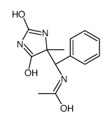 N-[(S)-(4-methyl-2,5-dioxoimidazolidin-4-yl)-phenylmethyl]acetamide Structure