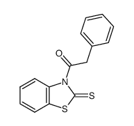N-(phenylacetyl)benzothiazoline-2-thione Structure