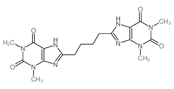 1H-Purine-2,6-dione,8,8'-(1,4-butanediyl)bis[3,7-dihydro-1,3-dimethyl-(9CI) structure