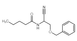 3-Benzyloxy-α-(N-butyryl)-aminopropionitrile结构式