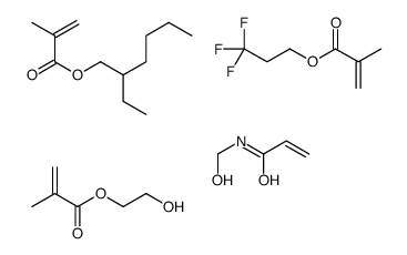 2-ethylhexyl 2-methylprop-2-enoate,2-hydroxyethyl 2-methylprop-2-enoate,N-(hydroxymethyl)prop-2-enamide,3,3,3-trifluoropropyl 2-methylprop-2-enoate结构式