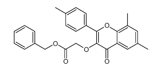 benzyl 2-[6,8-dimethyl-2-(4-methylphenyl)-4-oxochromen-3-yl]oxyacetate结构式