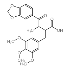4-benzo[1,3]dioxol-5-yl-3-methyl-4-oxo-2-[(3,4,5-trimethoxyphenyl)methyl]butanoic acid Structure
