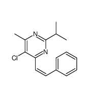 5-chloro-4-methyl-6-[(E)-2-phenylethenyl]-2-propan-2-ylpyrimidine结构式