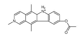 (2,5,11-trimethyl-5a,6-dihydropyrido[4,3-b]carbazol-6-ium-9-yl) acetate Structure