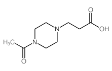 3-(4-ACETYL-PIPERAZIN-1-YL)-PROPIONIC ACID结构式