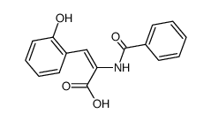 2-benzoylamino-o-hydroxycinnamic acid Structure