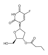 3'-O-butanoyl-5-fluoro-2'-deoxyuridine结构式