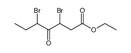 3,5-dibromo-4-oxo-heptanoic acid ethyl ester结构式