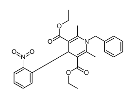 diethyl 1-benzyl-2,6-dimethyl-4-(2-nitrophenyl)-4H-pyridine-3,5-dicarboxylate结构式