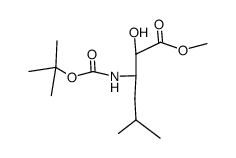 3-tert-Butoxycarbonylamino-2-hydroxy-5-methyl-hexanoic acid methyl ester Structure