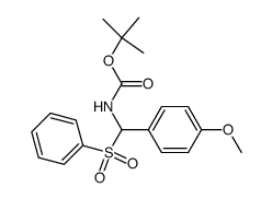 [(4-Methoxyphenyl)(phenylsulfonyl) methyl]carbamic acid tert-butyl ester Structure