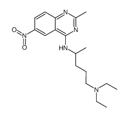 2-Methyl-4-(δ-diethylamino-α-methylbutylamino)-6-nitroquinazoline结构式