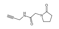 N-(2-Propynyl)-2-oxo-1-pyrrolidin-acetamid结构式