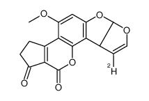 4-methoxy-2,3,6a,9a-tetrahydrocyclopenta[c]furo[3',2':4,5]furo[2,3-h]chromene-1,11-dione-9-d结构式