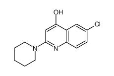 6-chloro-2-piperidin-1-yl-1H-quinolin-4-one结构式