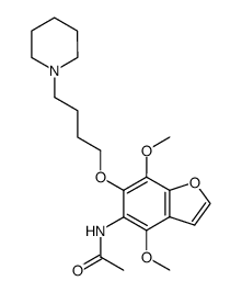 N-(4,7-dimethoxy-6-(4-(piperidin-1-yl)butoxy)benzofuran-5-yl)acetamide Structure