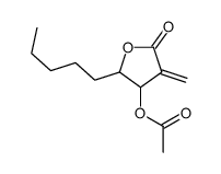 (4-methylidene-5-oxo-2-pentyloxolan-3-yl) acetate Structure