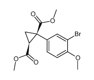 dimethyl (1R,2S)-1-(3-bromo-4-methoxyphenyl)cyclopropane-1,2-dicarboxylate结构式