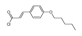 trans-p-pentyloxycinnamoyl chloride结构式