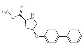 Methyl (2S,4S)-4-([1,1'-biphenyl]-4-yloxy)-2-pyrrolidinecarboxylate结构式