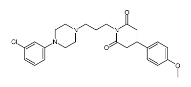 1-[3-[4-(3-chlorophenyl)piperazin-1-yl]propyl]-4-(4-methoxyphenyl)piperidine-2,6-dione结构式