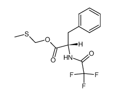 (S)-3-Phenyl-2-(2,2,2-trifluoro-acetylamino)-propionic acid methylsulfanylmethyl ester结构式