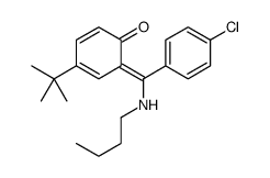 Phenol, 2-((butylimino)(4-chlorophenyl)methyl)-4-(1,1-dimethylethyl)- structure