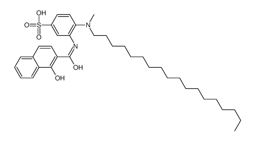 3-[(1-hydroxynaphthalene-2-carbonyl)amino]-4-[methyl(octadecyl)amino]benzenesulfonic acid Structure