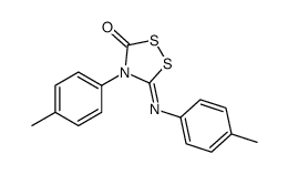 4-(4-methylphenyl)-5-(4-methylphenyl)imino-1,2,4-dithiazolidin-3-one结构式
