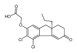 2-[[(8aR)-3,4-dichloro-6-oxo-8a-propyl-8,9-dihydro-7H-fluoren-2-yl]oxy]acetic acid Structure