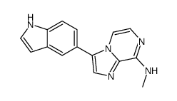 3-(1H-indol-5-yl)-N-methylimidazo[1,2-a]pyrazin-8-amine结构式