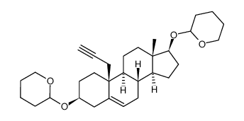 10β-propargyl-5-estrene-3β,17β-diol bis(tetrahydropyranyl ether)结构式