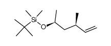 (3R,5S)-5-[tert-butyl(dimethyl)silyl]oxy-3-methylhex-1-ene结构式