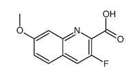 3-fluoro-7-methoxyquinoline-2-carboxylic acid结构式