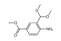 4-amino-3-dimethoxymethyl-benzoic acid methyl ester结构式