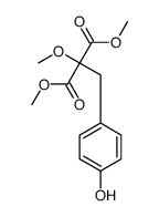 dimethyl 2-[(4-hydroxyphenyl)methyl]-2-methoxypropanedioate Structure