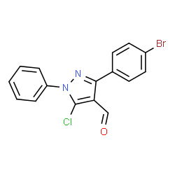 5-CHLORO-3-(4-BROMOPHENYL)-1-PHENYL-1H-PYRAZOLE-4-CARBOXALDEHYDE Structure