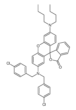 2'-[bis(4-chlorobenzyl)amino]-6'-(dibutylamino)spiro[isobenzofuran-1[3H]-9'[9H]-xanthene]-3-one structure